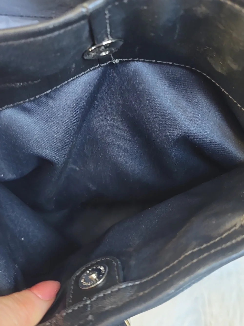 Coach Chelsea Jayden Black Leather Carryall Satchel East West 17811 - Picture 5 of 14